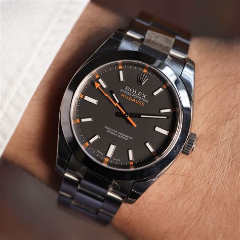 rolex milgauss mad full black|rolex milgauss black dial review.